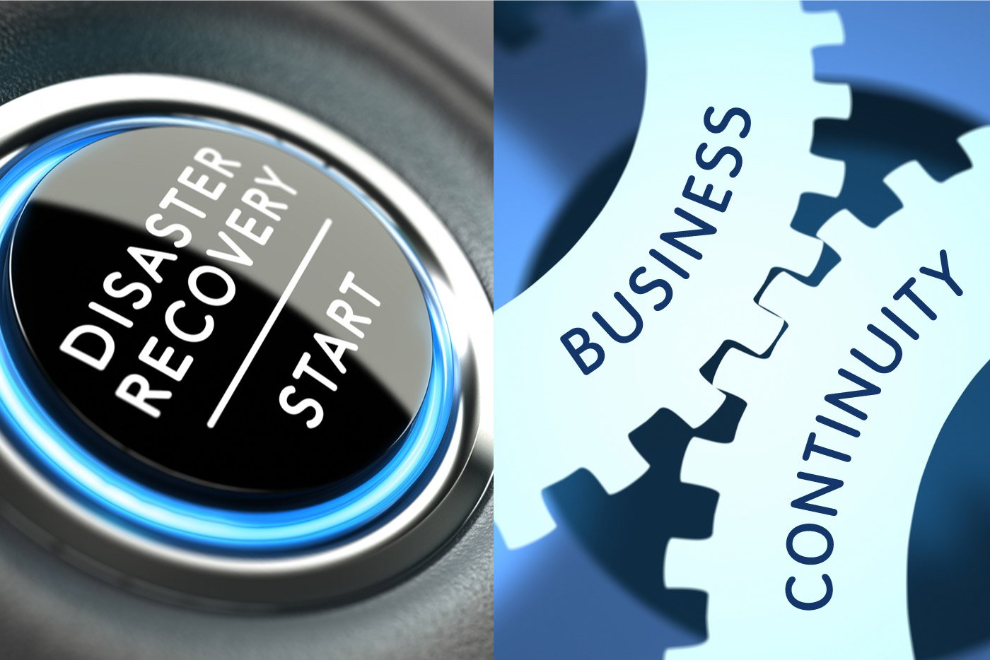 Description: A detailed flowchart of a Disaster Recovery Plan (DRP) showing the transition from a data breach or system failure to backup restoration and full business continuity.